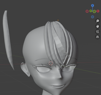 髪の毛作成